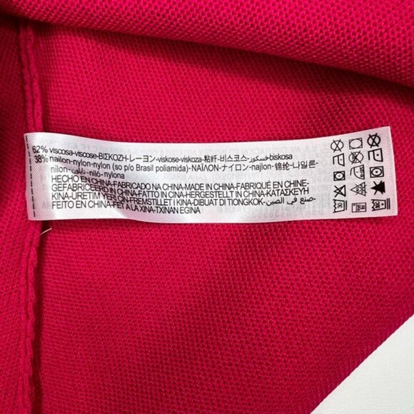 NWT ZARA Strapless Fuchsia Knit Midi Tube Dress Straight Neck 6873/013 Small - Picture 11 of 12